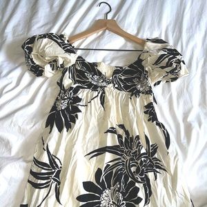 Zara Black/White Floral Dress